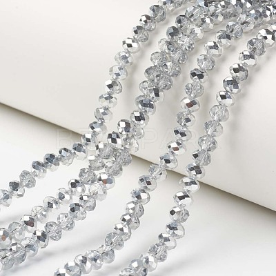 Electroplate Transparent Glass Beads Strands EGLA-A034-T10mm-M16-1
