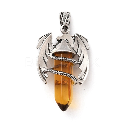 Bullet Shape Glass Pendants G-B042-05P-1