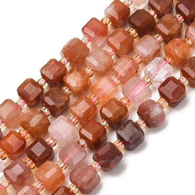 Natural Red Rabbit Hair Rutilated Quartz Beads Strands GG-CBAC972-A12-01-1