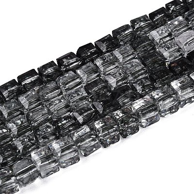Crackle Transparent Glass Beads Strands GLAA-N062-4mm-02-1