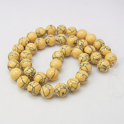 Synthetic Turquoise Beads Strands TURQ-H038-8mm-M-1