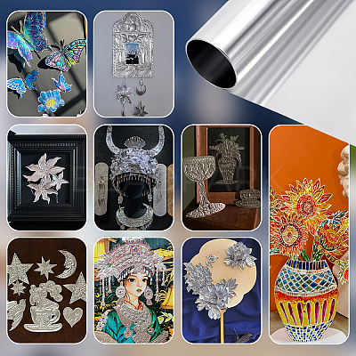 Aluminum Foil Paper Roll for Craft Painting Embossing AJEW-WH0696-466A-1