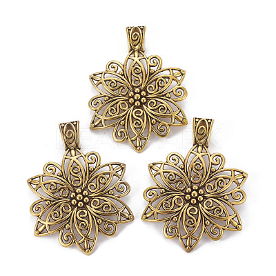 Tibetan Style Alloy Focal Pendants GLF9727Y-NF-1