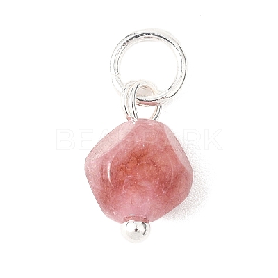 Natural Colorful Tourmaline Dice Charms PALLOY-JF04580-03-1