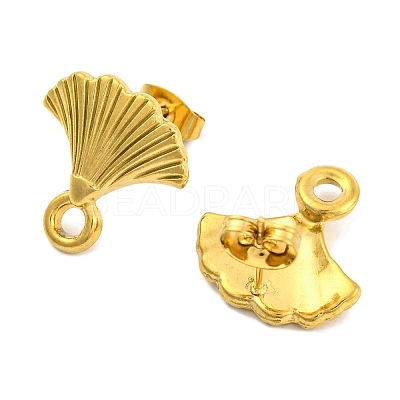 Ion Plating(IP) 304 Stainless Steel Studs Earring Findings EJEW-H013-15G-1