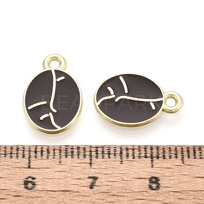 Alloy and Enamel Pendants PALLOY-T093-11A-G-1