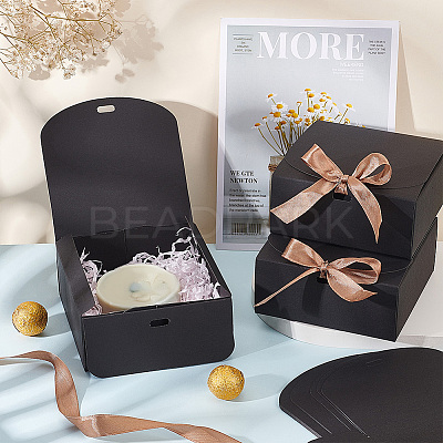 Square Cardboard Paper Jewelry Gift Boxes CBOX-WH0003-35B-1