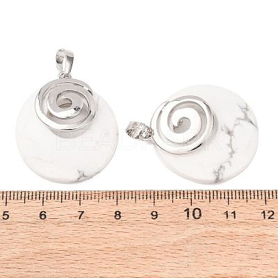 Natural Howlite Pendants KK-F751-D05-1