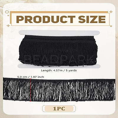 5Yards Polyester Fringe Lace OCOR-LP0003-52-1