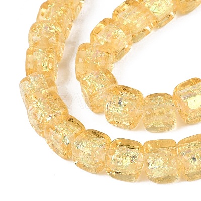 Handmade Foil Glass Beads Strands FOIL-Q002-04H-1
