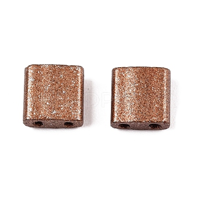 2-Hole Baking Paint Glass Seed Beads SEED-S023-17C-21-1