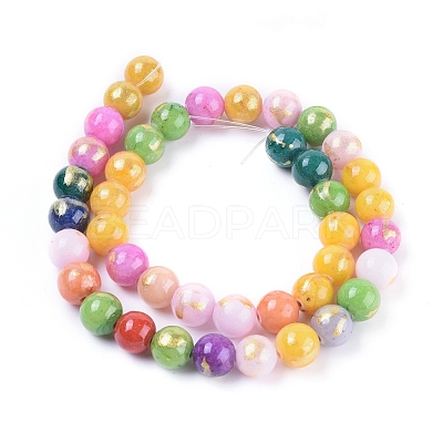 Natural Mashan Jade Beads Strands G-F670-A16-6mm-1