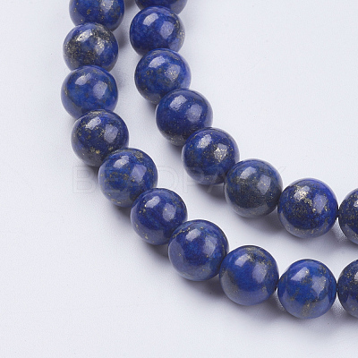 Natural Lapis Lazuli(Filled Color Glue) Beads Strands G-K269-02-8mm-1