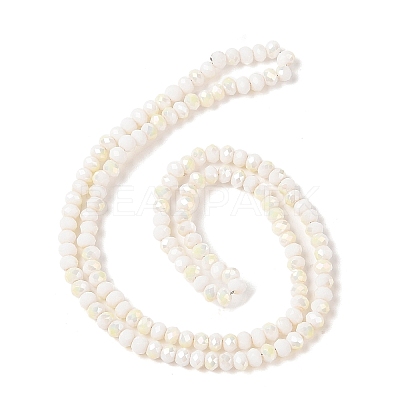 Electroplate Glass Faceted Rondelle Beads Strands EGLA-D020-3x2mm-05-B-1