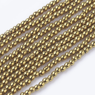 Non-Magnetic Synthetic Hematite Beads Strands X-G-G091-2mm-1-1