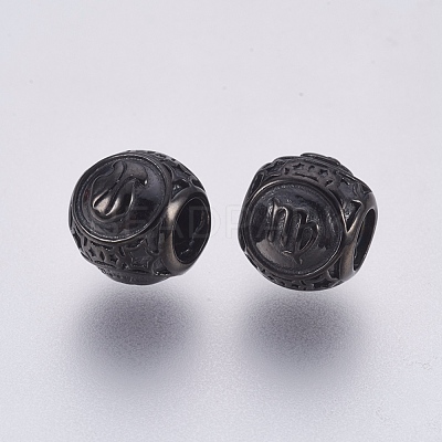 316 Surgical Stainless Steel European Beads STAS-F195-128B-01-1