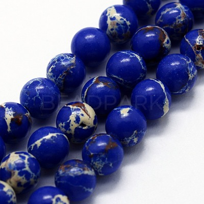 Synthetic Imperial Jasper Beads Strands G-I199-35-6mm-H-1