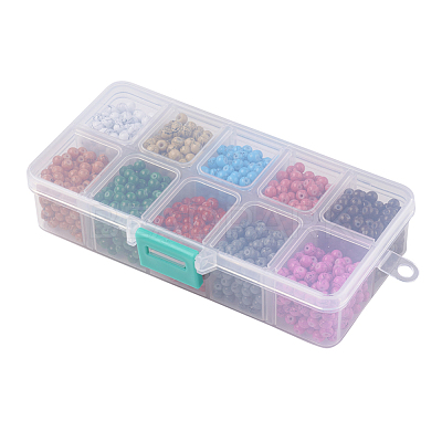 Drawbench Baking Paint Glass Beads GLAD-JP0001-02-4mm-1