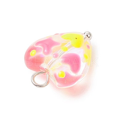Handmade Glass Enamel Pendants PALLOY-JF04118-02-1