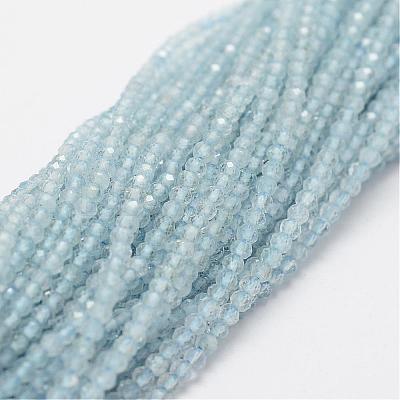 Natural Aquamarine Bead Strands G-P270-2mm-15-1