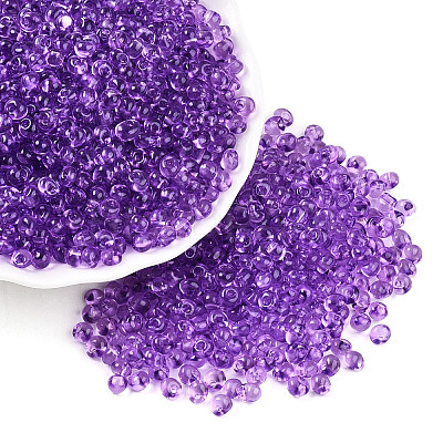 3/0 Baking Paint Glass Fringe Seed Beads SEED-A034-04F-1