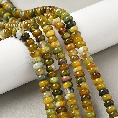 Natural Banded Agate Beads Strands G-F790-I01-01S-1