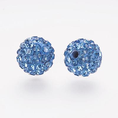 Polymer Clay Rhinestone Beads RB-K050-10mm-C23-1