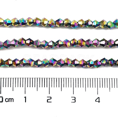 Transparent Electroplate Glass Beads Strands EGLA-A039-T3mm-UA02-1