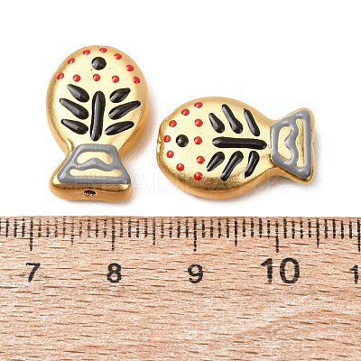 Baking Paint Glass Enamel Beads GLAA-B035-01F-1