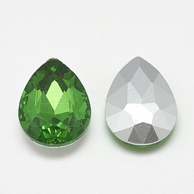 Pointed Back Glass Rhinestone Cabochons RGLA-T081-6x8mm-20-1