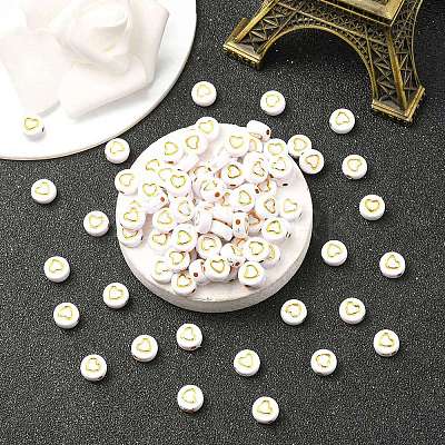 Plating Acrylic Beads PACR-YW0001-12-1