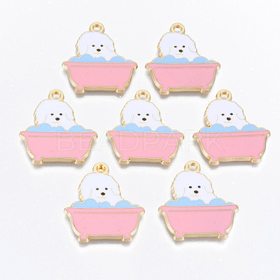 Alloy Enamel Pendants X-ENAM-T011-27KC-RS-1