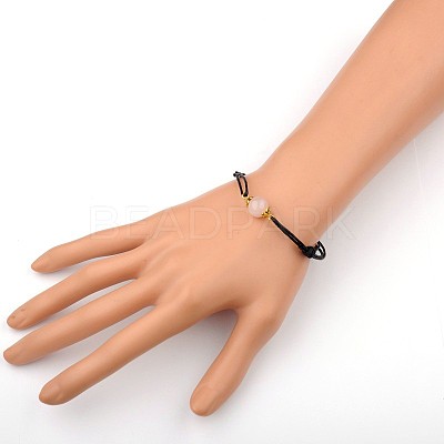 Gemstone Adjustable Link Bracelets BJEW-JB01554-03-1