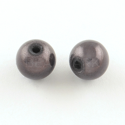Spray Painted Acrylic Beads MACR-Q154-8mm-N05-1