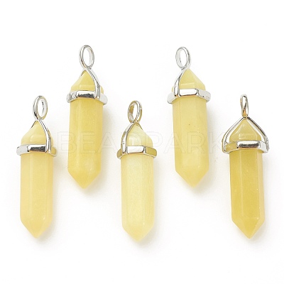 Natural Peridot Pointed Pendants X-G-M378-01P-A32-1