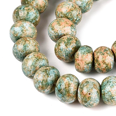Opaque Baking Paint Glass Beads Strands GLAA-Q110-03A-06-1