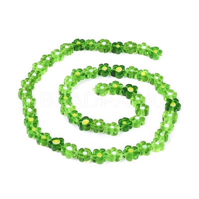Handmade Millefiori Glass Bead Strands LAMP-J035-8mm-1