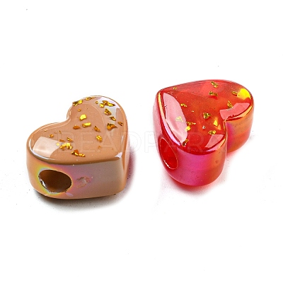 Opaque Acrylic European Beads OACR-E028-05-1