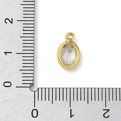 Brass Pave Cubic Zirconia Charms KK-CBA74BF-02G-04-1