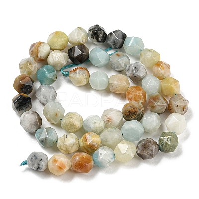 Natural Flower Amazonite Beads Strands G-C085-A01-01-1
