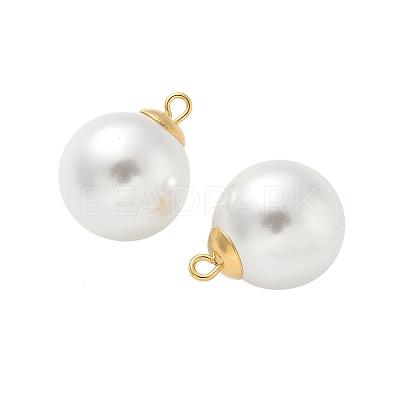 Plastic Imitation Pearl Beads Pendants STAS-Z009-02F-G-1