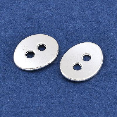 Alloy Oval Buttons TIBE-ZN48623-S-FF-1