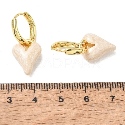 Brass Enamel Dangle Hoop Earrings for Women KK-CBA760A-06G-05-1