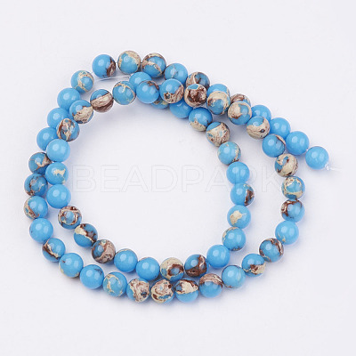 Natural Imperial Jasper Bead Strands X-G-P260-01-6mm-1