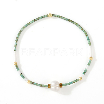 Natural Unakite Beaded Stretch Bracelets for Women AM2936-3-1