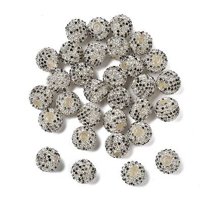 Sparkle Glass Rhinestone Round Beads OACR-S048-01I-1