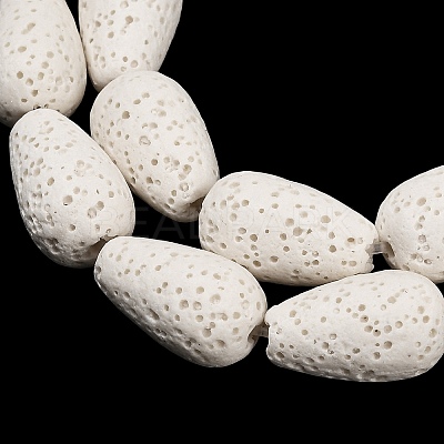 Natural Lava Rock Beads Strands G-G347-03J-1
