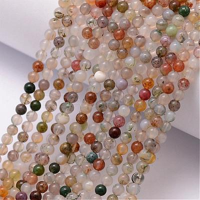 Natural Indian Agate Bead Strands G-K146-62-3mm-1