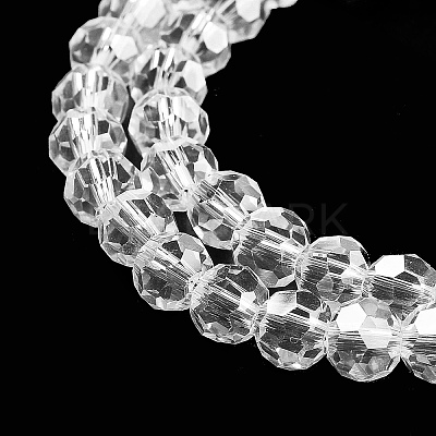 Electroplate Transparent Glass Beads Strands EGLA-A035-T6mm-A19-1