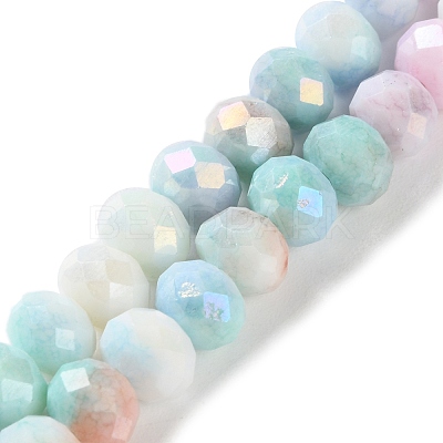 Electroplate Glass Beads Strands LAMP-S068-02L-1